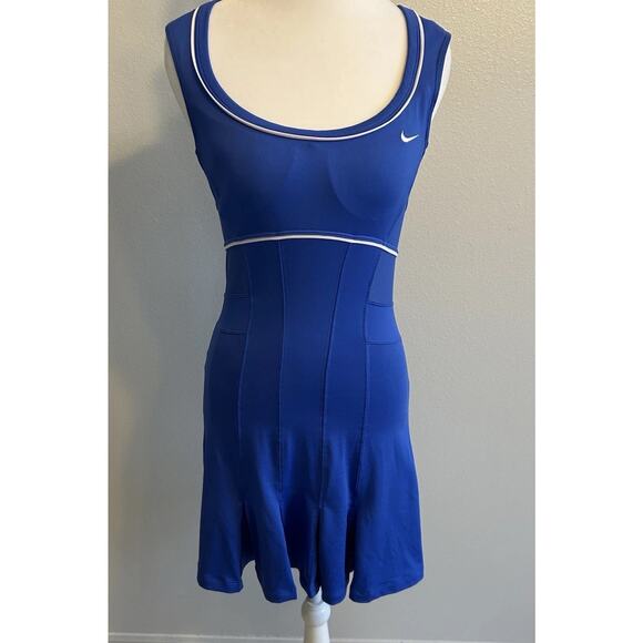 Serena Williams nike DUC Tennis dress S blue australian open 2012 Pleated Sheer - Picture 11 of 16